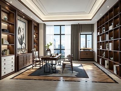 新中式书房 书房