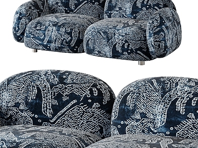 现代双人沙发 中古风