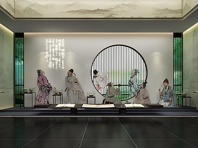 新中式历史展厅 名人馆 博物馆 历史展厅