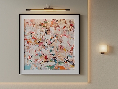 现代简约挂画 轻奢简约装饰画 多巴胺抽象油画 彩色刮刀油画 写意厚涂装饰画 餐厅艺术挂画