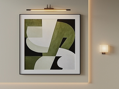 现代简约挂画 中古风方形挂画 色块抽象画 莫兰迪色块油画 黑白绿几何油画 玄关简约挂画