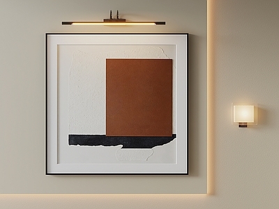 现代简约抽象挂画 侘寂色块方形画 中古风艺术画 极简几何挂画 咖色拼贴装饰画 客厅轻奢挂画