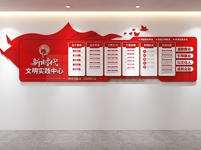 文化墙 党建文化墙 新时代文明实践站