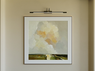 现代简约抽象挂画 侘寂云朵装饰画 大地色风景装饰画 玄关风景油画 方形风景挂画 现代肌理风景画