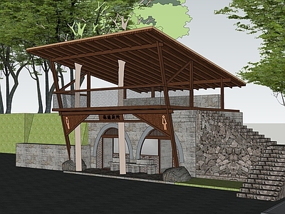 新中式景观小公建