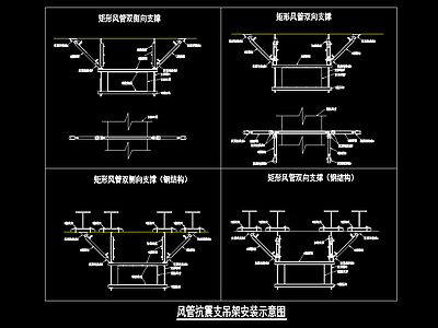 吊装节点 风管吊装节点详图