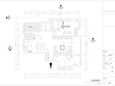 小户型平层 127㎡ 三室一厅一厨一卫 三口之家 施工图 大户型