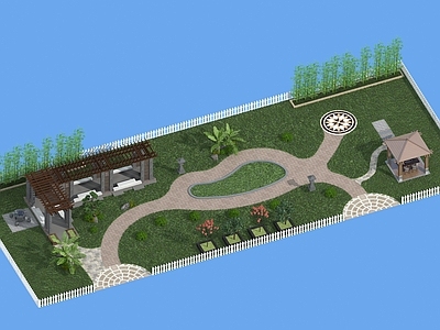 新中式景观庭院