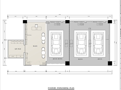 4s店 洗车店 汽车保养 平面布置图