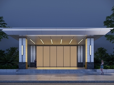 现代主义大门 现代建筑入口造型