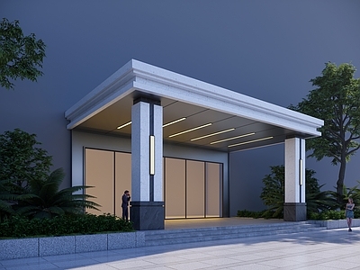 现代大门 现代建筑入口造型