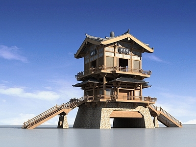 中式古建古建 楼阁 阁楼 景观阁 观景望楼 仿古小镇地标建筑
