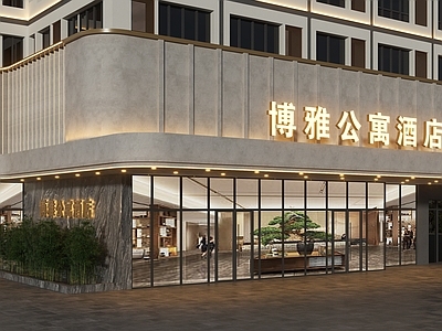 新中式门头 酒店门头 商务酒店门头 公寓酒店门头 酒店公寓门头 连锁酒店门头