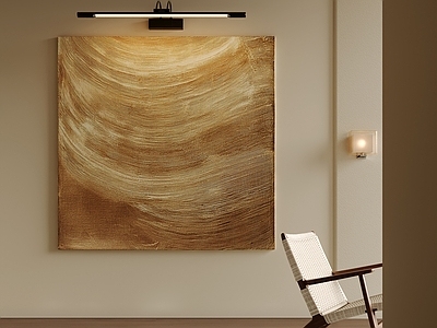 中古风挂画 侘寂立体肌理挂画 大地色肌理油画 极简立体装饰画 弧形肌理抽象油画 原木色方形装饰画