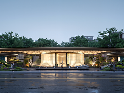 现代入口大门 现代小区大门 示范区大门 小区出入口 社区形象大门 售楼处出入口大门