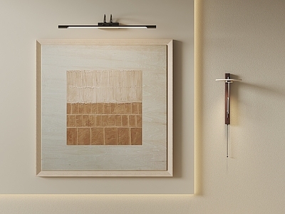侘寂抽象挂画 色块肌理立体油画 侘寂几何厚涂壁画 奶油风立体肌理画 原木框极简抽象画 玄关侘寂几何油画