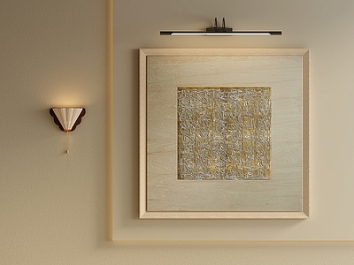 新中式抽象挂画 侘寂金纹装饰画 中古金属抽象画 轻奢线条方形画 原木框中古装饰画 民宿高级感装饰画