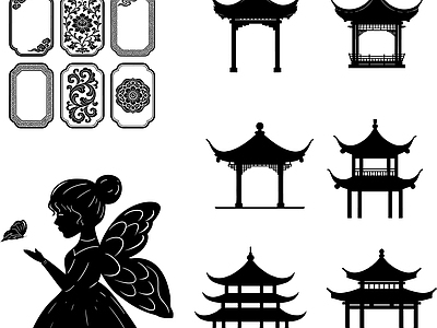 其他图库 花纹 纹理 贴图 线稿 剪影
