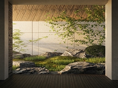 禅意景观石 景石 天井 庭院