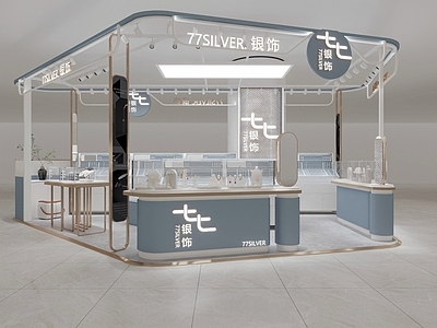 轻奢珠宝店 银饰珠宝专柜 珠宝展柜 珠宝展示柜 珠宝店展示柜