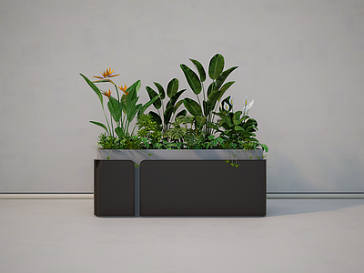 现代简约花钵花器 现代花箱 植物组合