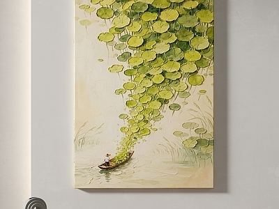 新中式落地画 新中式奶油风挂画