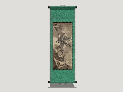 中式山水画 宋代古画 雪景图 古画卷