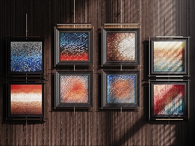轻奢挂画组合 抽象挂画 现代装饰挂画