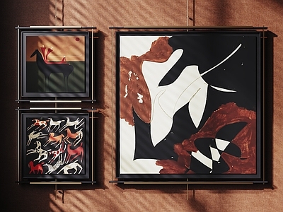 轻奢组合画 现代装饰挂画 抽象挂画