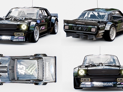 汽车展台 肯 布洛克跑车 Hoonicor 赛车改装车 福特野马汽车 美式肌肉车老爷车