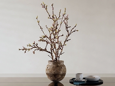 侘寂花艺 插花 花瓶花艺 枝条花艺 仿真花 装饰花艺