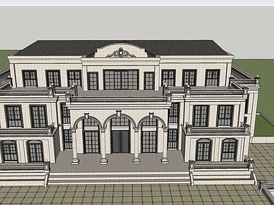 法式独栋别墅 法式别墅 庄园建筑 独栋建筑 法式轻奢 新古典庄园