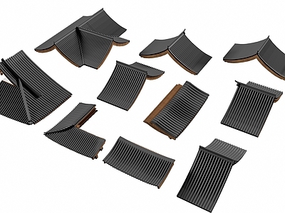 中式古建屋檐 坡屋面 屋檐 檐线