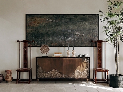 新中式玄关柜 鞋柜 入户柜 门厅柜 储物柜 玄关储物