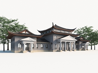 新中式艺术风格建筑 新中式建筑 新中式建筑改造 中西结合建筑