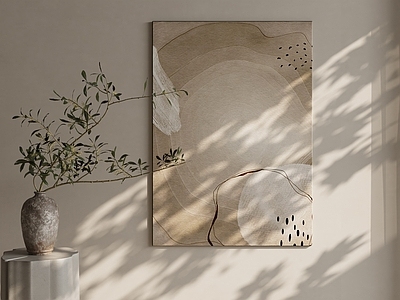 侘寂抽象画 大地色挂画 中古风挂画 玄关抽象画 肌理装饰画 莫兰迪挂画