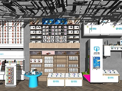 现代数码店 数码科技展厅展柜 手机数码展示柜