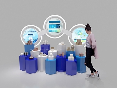 现代化妆品展台