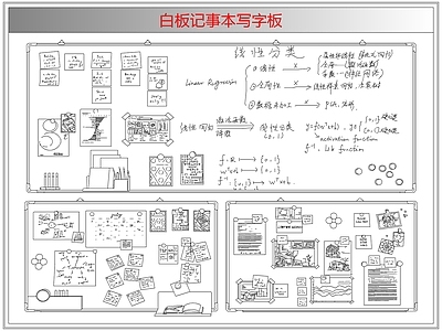 综合软装摆件图库 白板记事本写字板
