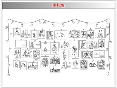 综合软装摆件图库 照片墙