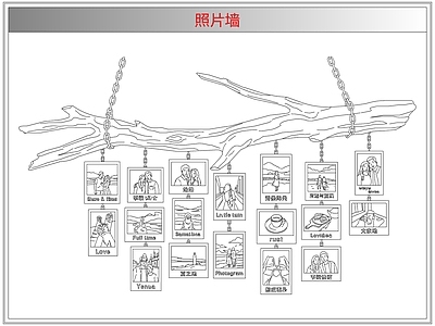 综合软装摆件图库 照片墙