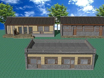 中式古建乡村民房 新农村住宅建筑 民宿民房改造 乡村民居自建房