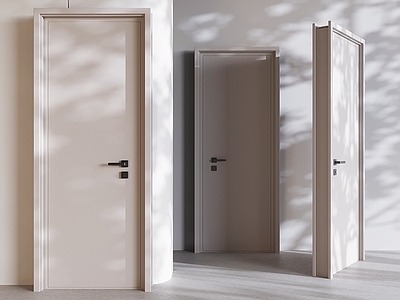 极简门组合 平开门单开门 实木卧室门室内门