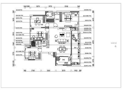 小户型平层 140m² 常规四室两厅 现代欧式风格 五口之家