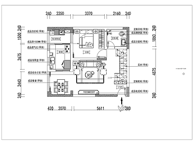 复式公寓 115m² 四居室复式 四口之家 现代简约风格