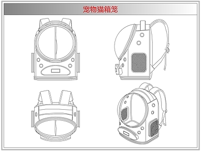 综合软装摆件图库 宠物猫箱笼