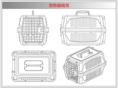综合软装摆件图库 宠物猫箱笼