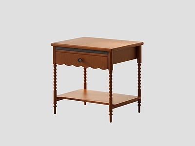 中古风床头柜