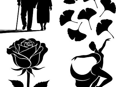 其他图库 剪影 贴图 花纹 纹理