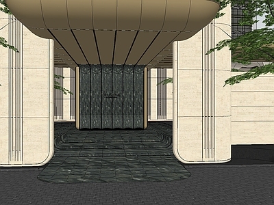 现代景观廊道 展示区景观